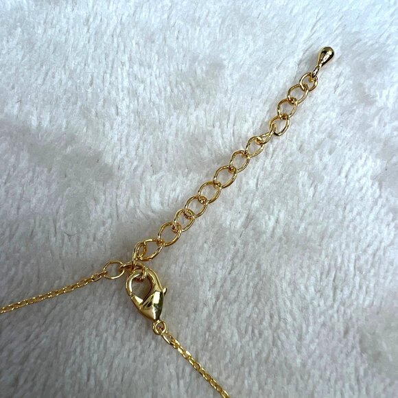 Vivi Sun Gold Tone Dainty Necklace Round Bezel 18" NWT - Picture 5 of 5